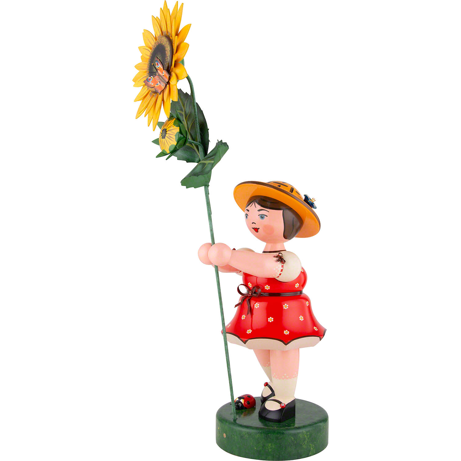 Blumenm Dchen Mit Sonnenblume Rot Cm Von Hubrig Volkskunst