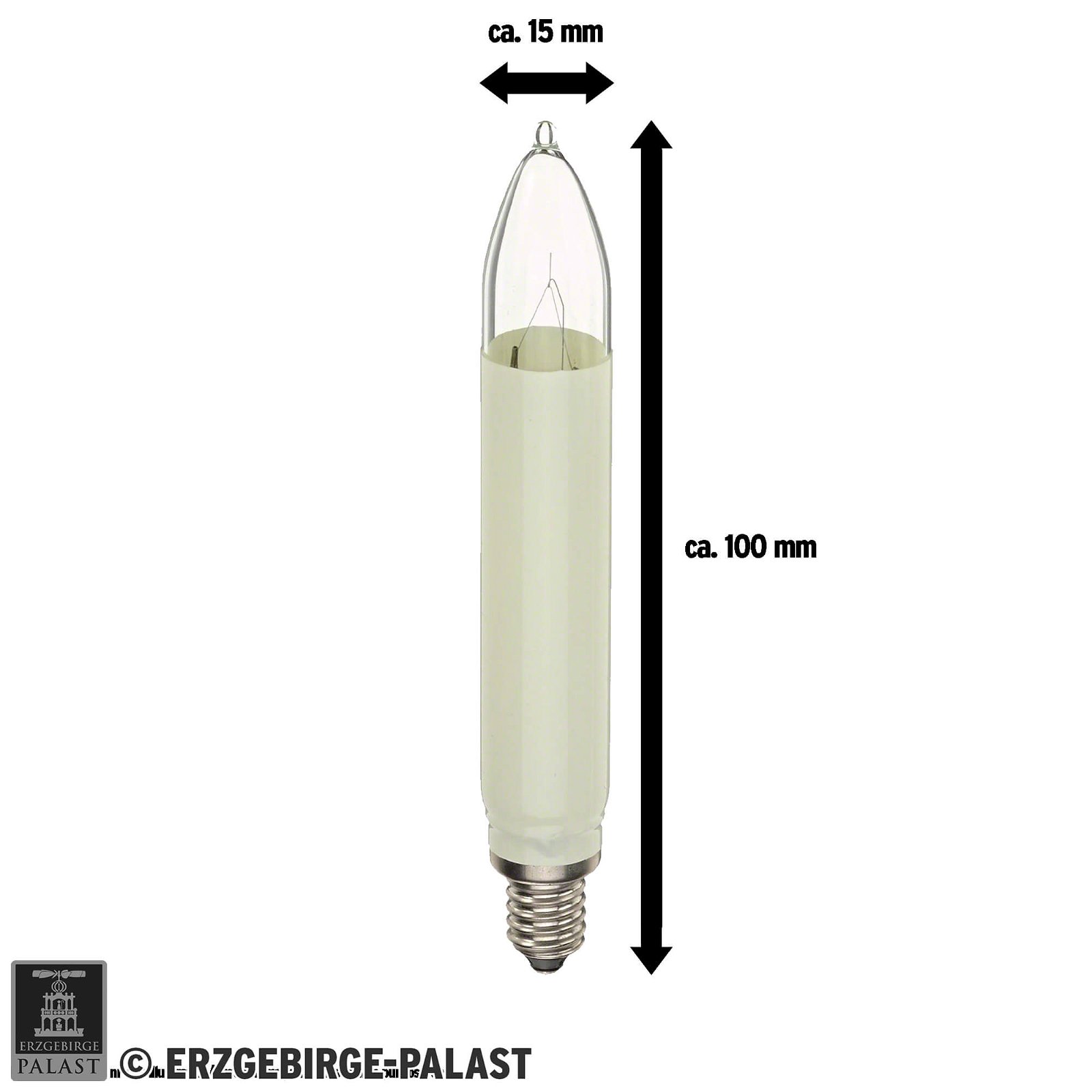 LED Shaft Bulb Filament E10 Socket - 12V by Erzgebirge-Palast