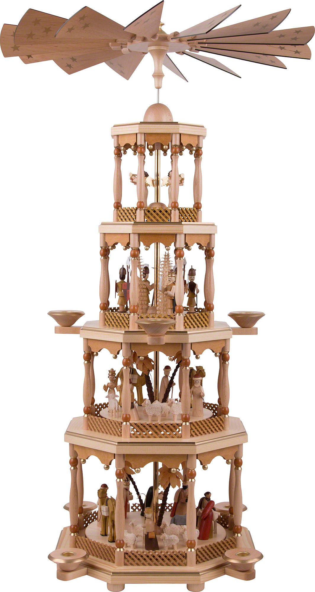 4-Tier Pyramid - Nativity Scene (94 Cm/37in) by Richard Glässer