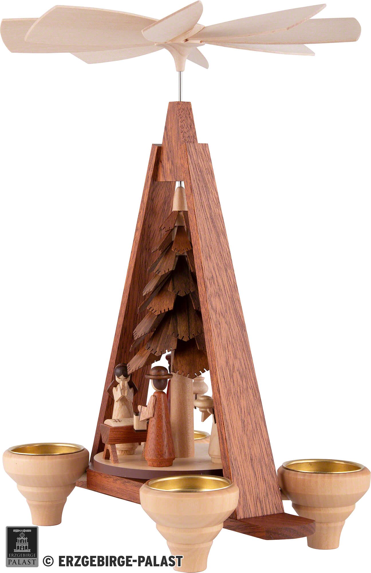 1-stöckige Weihnachtspyramide - Christi Geburt (29 cm) Kleinkunst von Müller