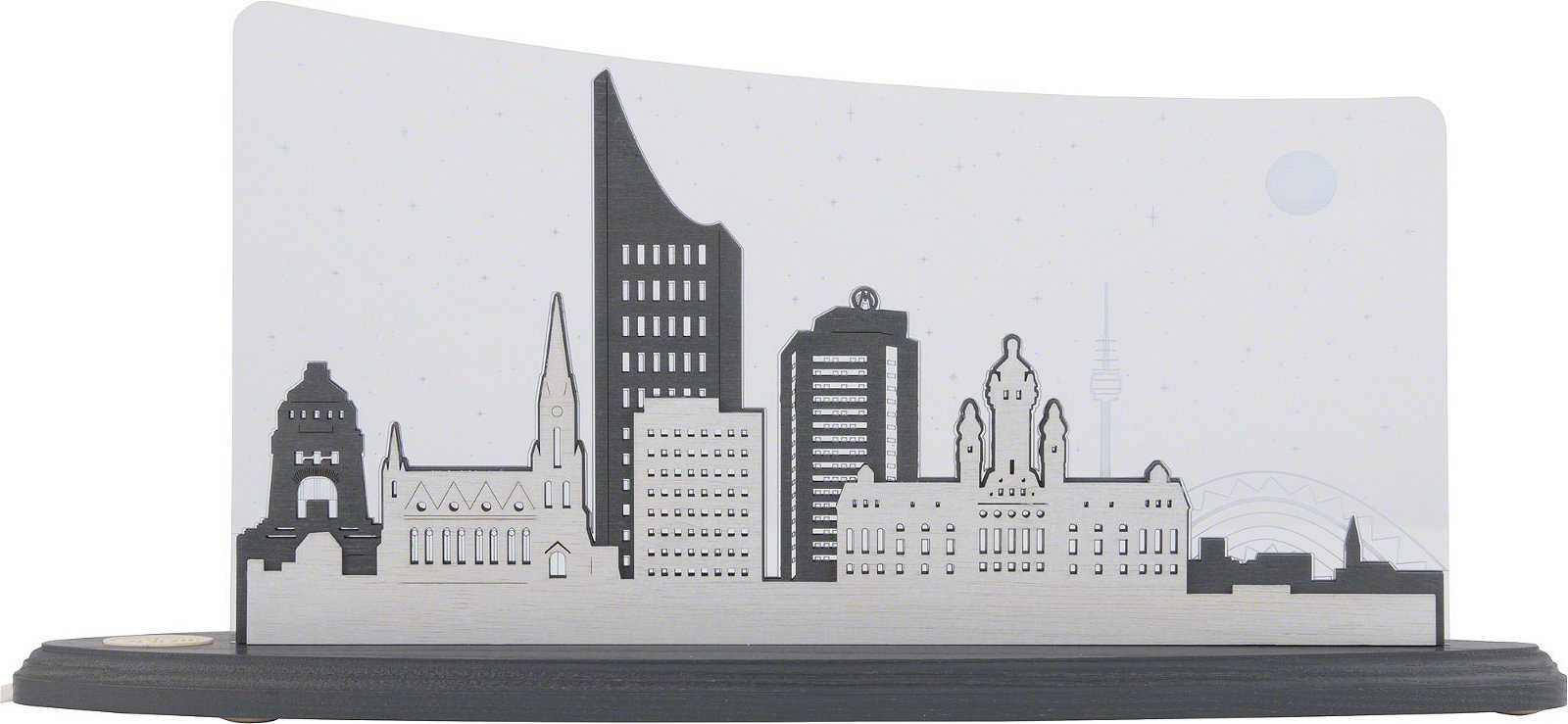 Motivleuchte „Leipzig (47×23 Holzkunst Weigla Panorama“ von cm)