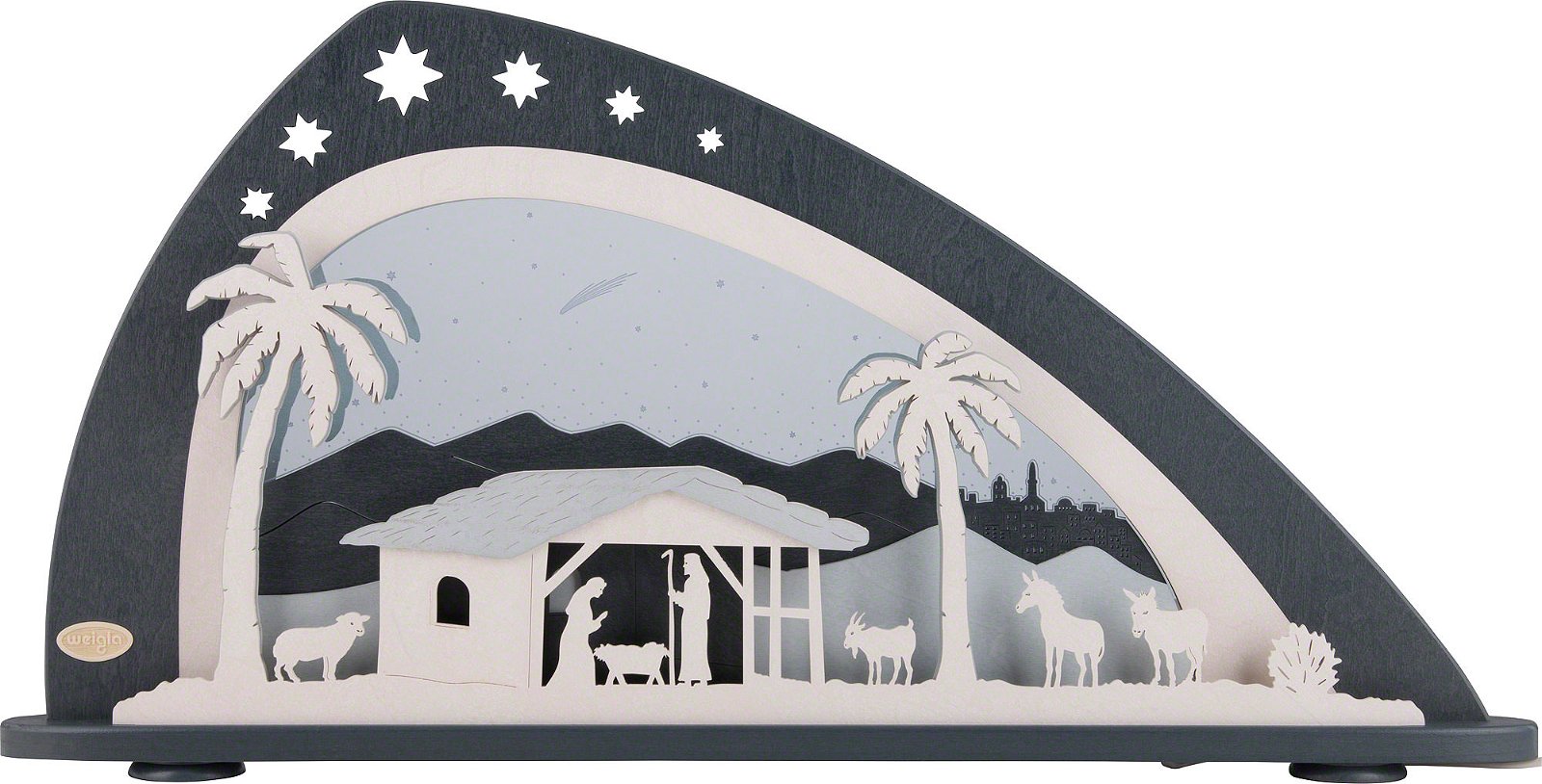 cm) Holzkunst von Schwibbogen (66×33,8 Weigla „Bethlehem“