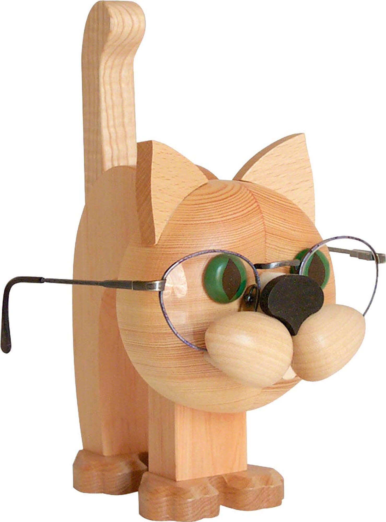 Glasses Holder Cat (23 cm/9.1in) by Drechslerei Kuhnert