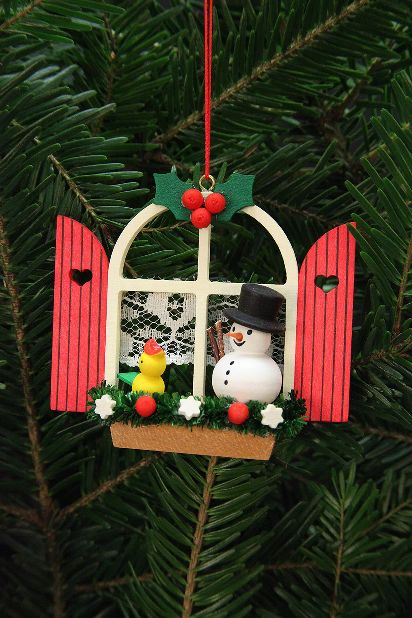 Tree Ornament - Advent Window with Snowman (7,6×7 cm/3×3in) by ...