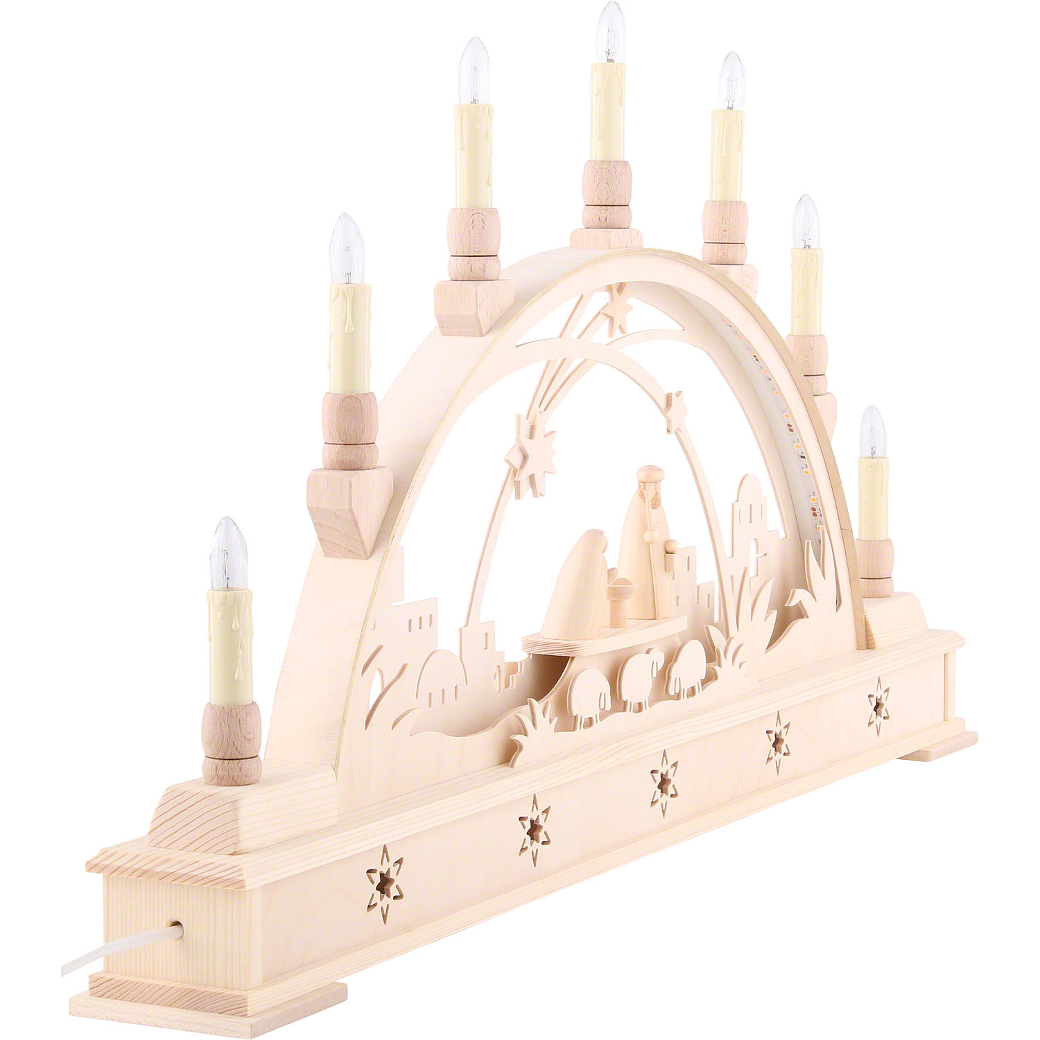 Candle Arch - ‘Nativity’ (63×35 cm/25.6×13.8in) by Manufaktur Seidel