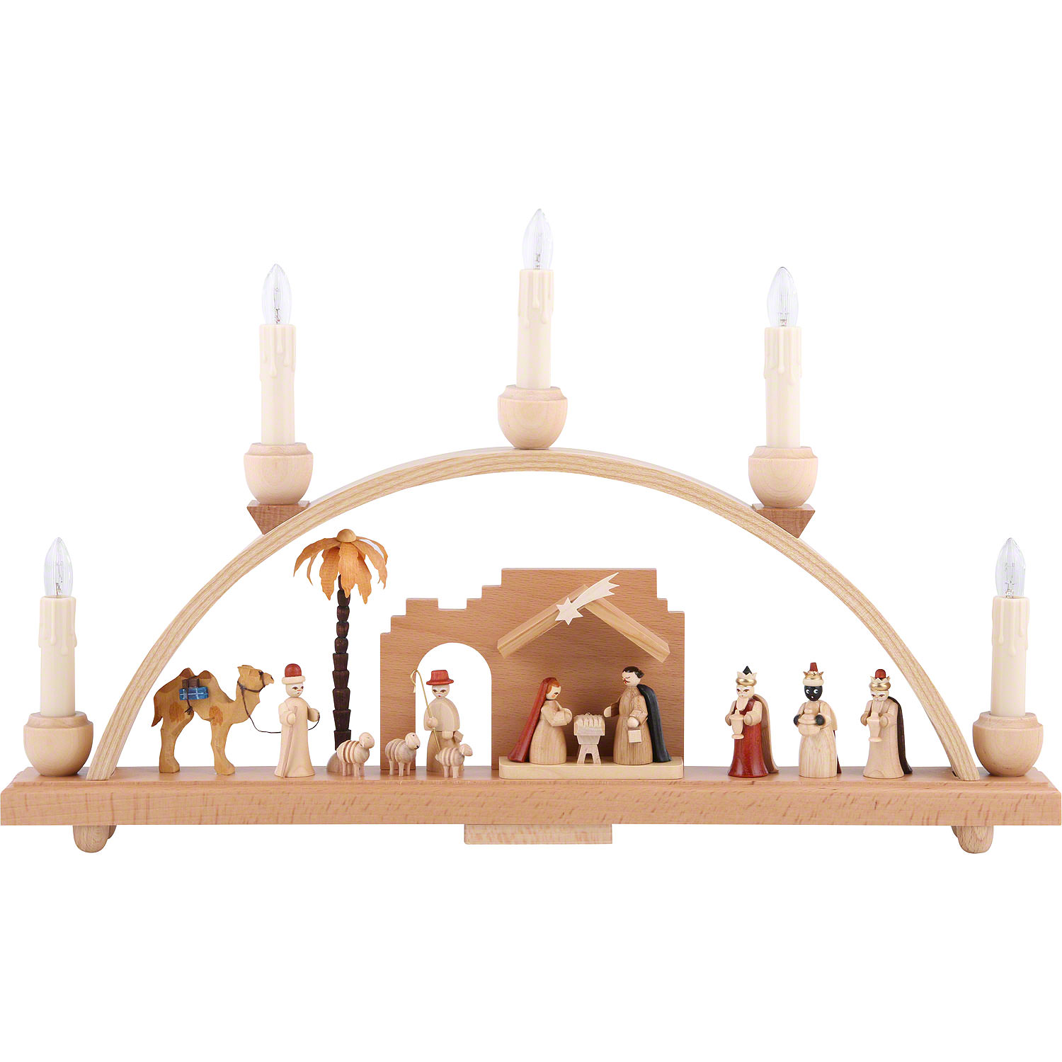 Candle Arch Nativity Scene 19×11in 48×28 Cm11in By Richard Glässer