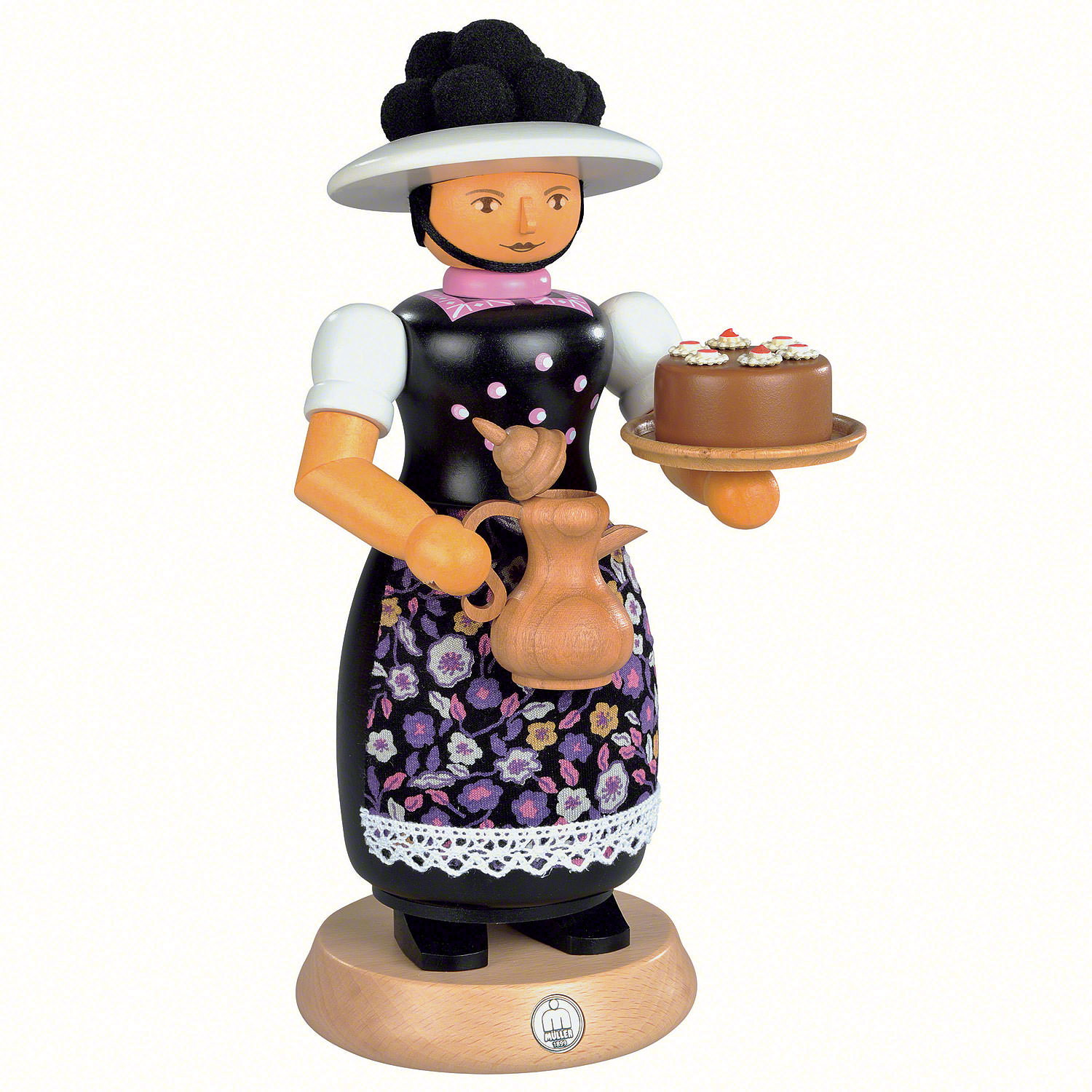 Smoker - Black Forest Lady with Smoking Pot (25 cm/10in) Müller Kleinkunst