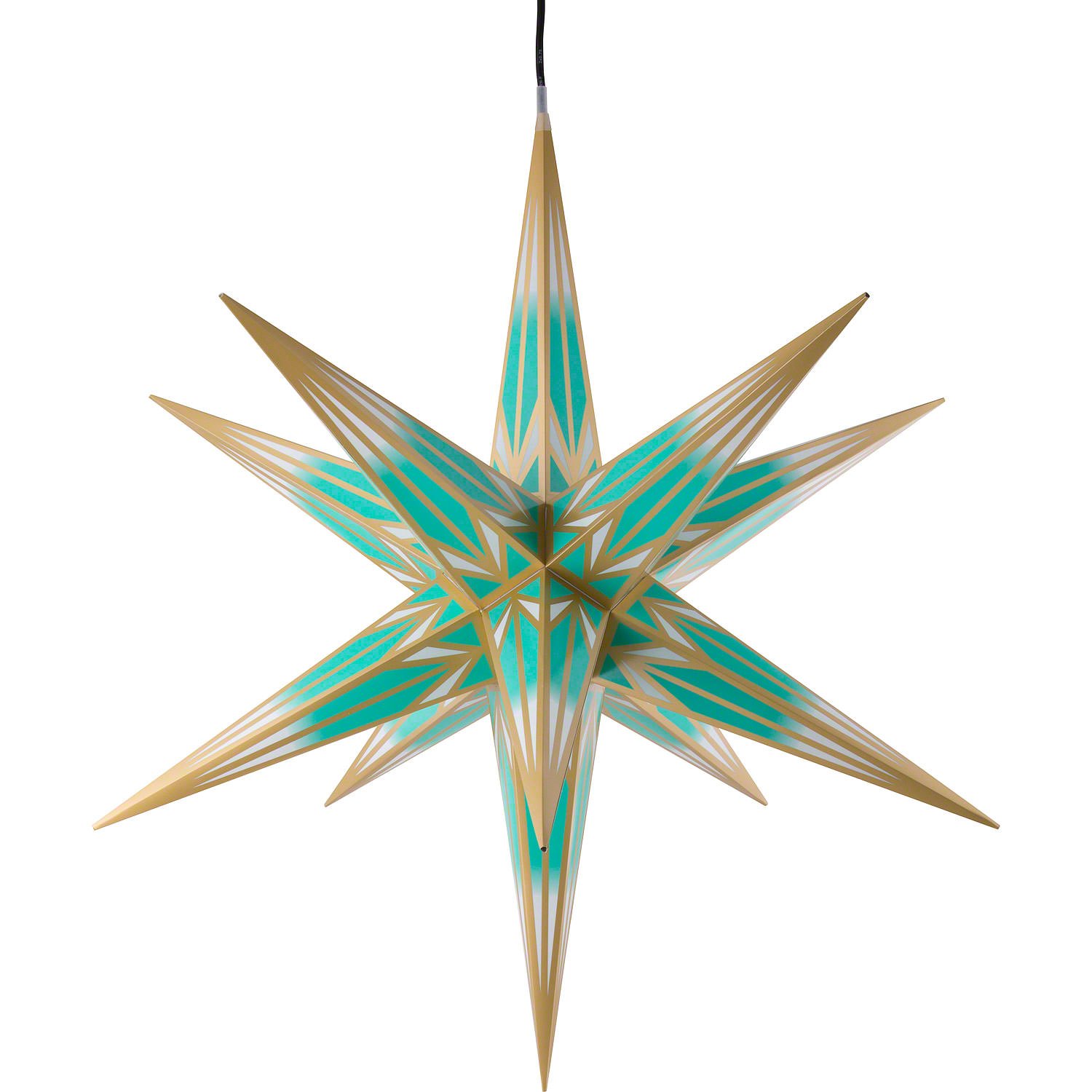 Moravian Star, Blue Iridescent