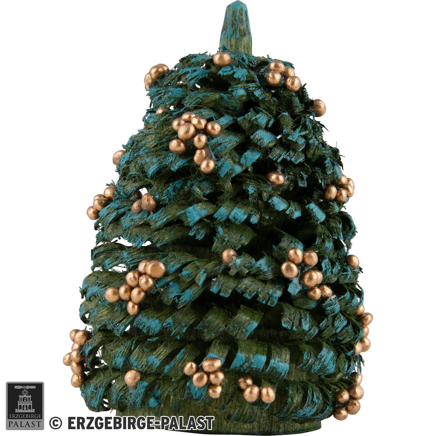 Weihnachtsbaum mit goldenen Kugeln (6 cm) von Werkstätten Flade | Weihnachtspyramiden