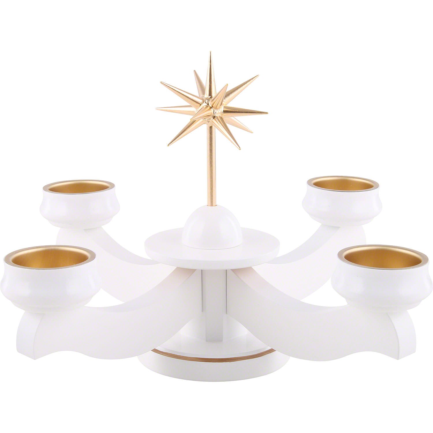 Advent Candle Holder - Star, for Thick Candles Or Tea Candles