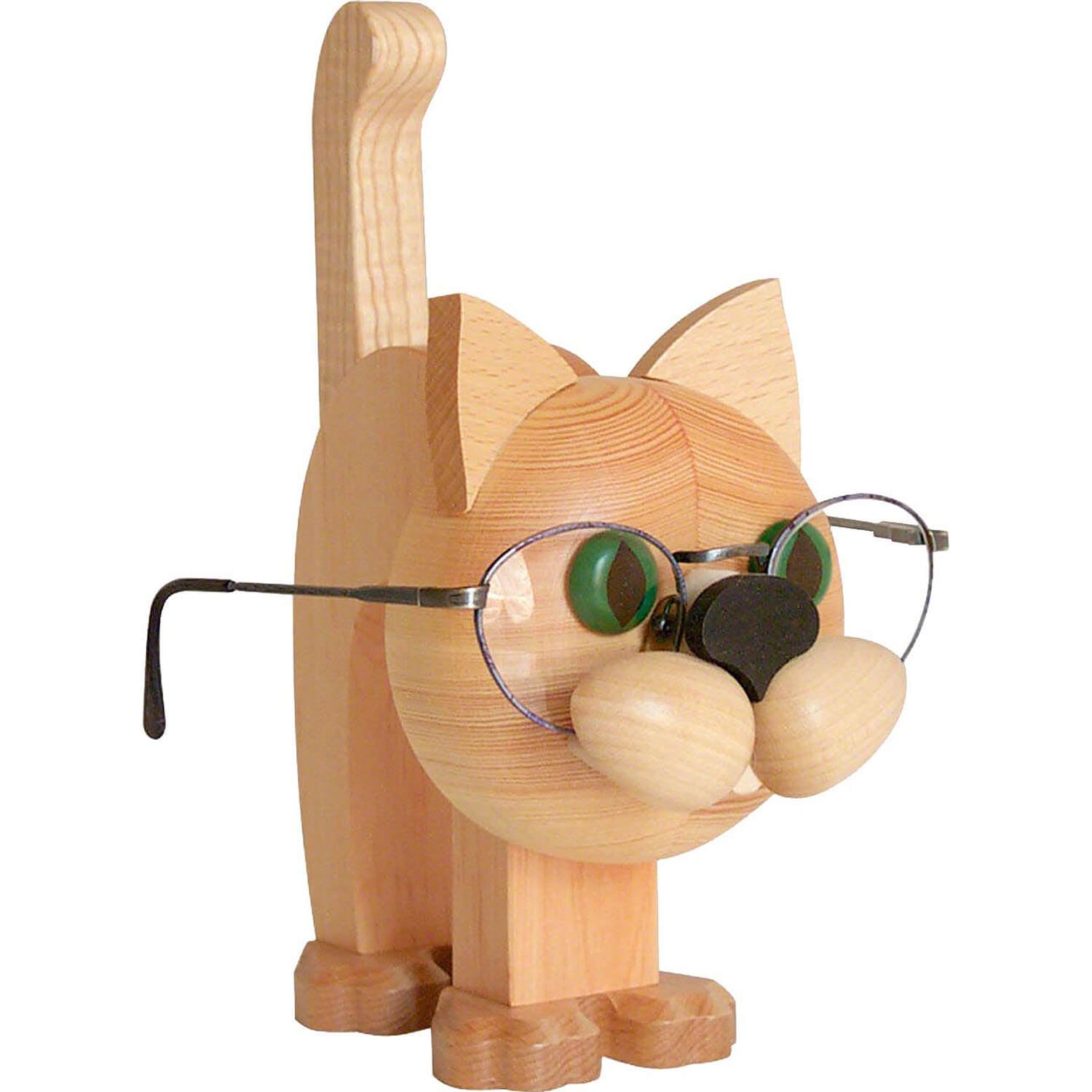 Glasses Holder Cat (23 cm/9.1in) by Drechslerei Kuhnert