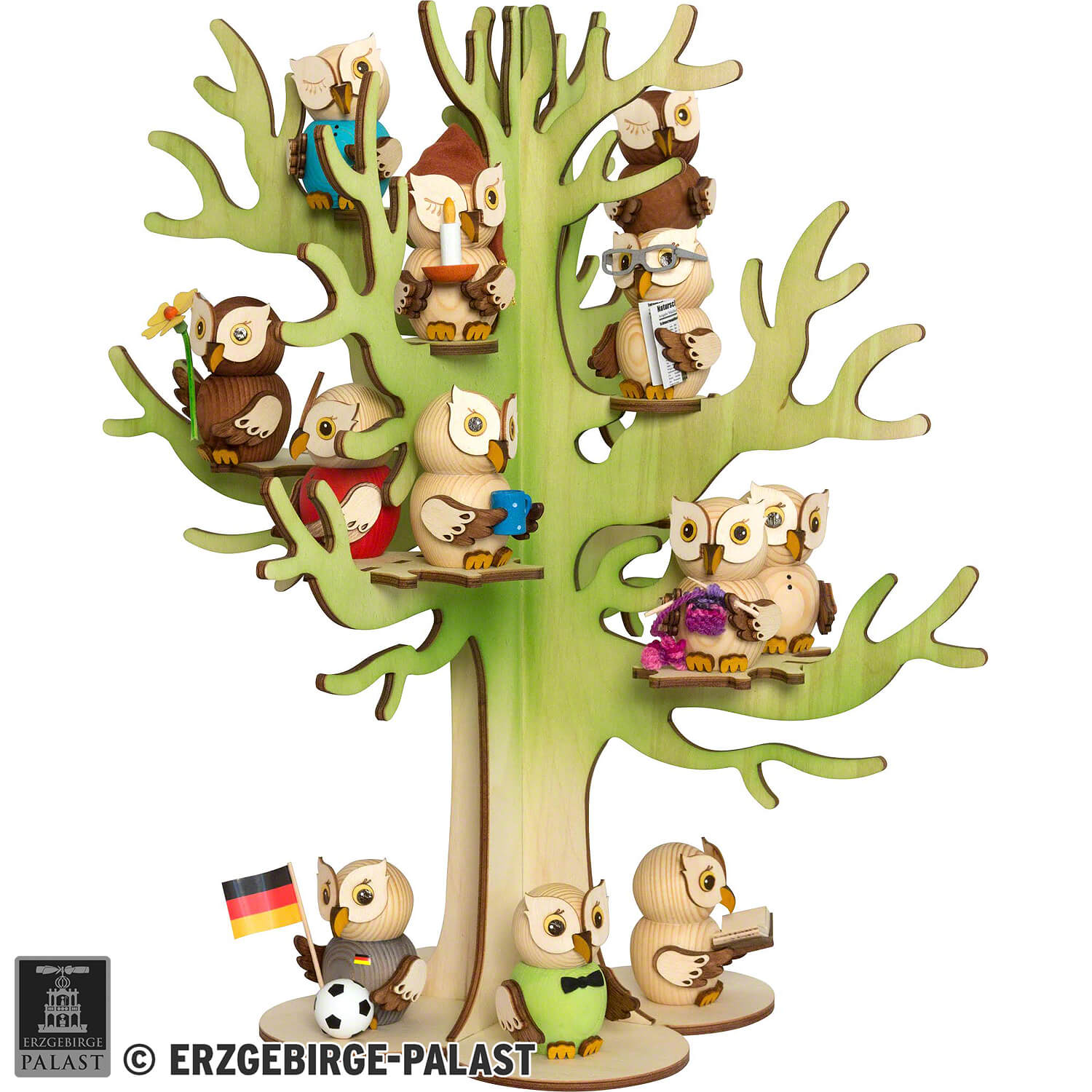 Tree for Mini Owls and Child Owls (42 cm/16.5in) by Drechslerei Kuhnert