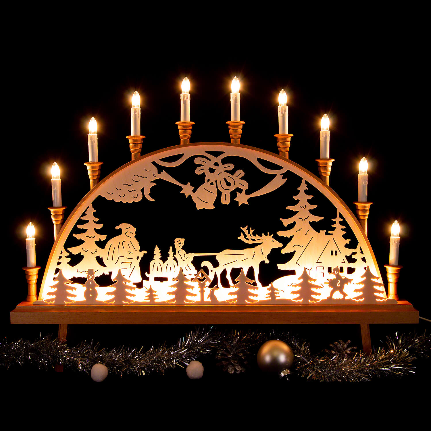 Schwibbogen Weihnachten (67×50 cm) von Gerd Protzner Holzkunst