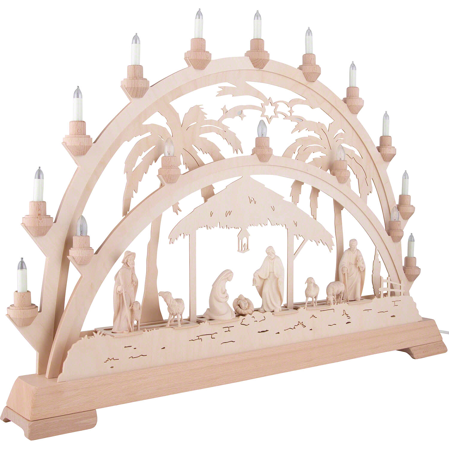 Candle Arch - Palm Tree - Nativity with Shepherd (73×53 cm/28.7×20.9in ...