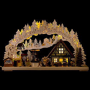 3D Candle Arch - ‘Setting Up the Christmas Market’ (72×43 cm/28×17in ...