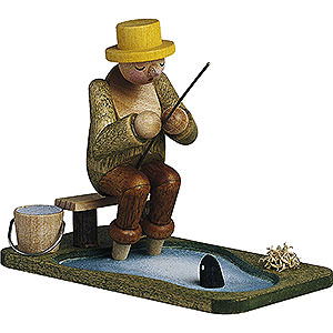 Angler am Teich (6,5 cm) von Günter Reichel