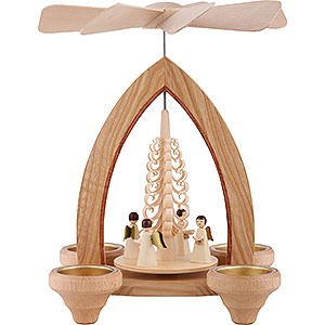 Christmas-Pyramids 1-tier Pyramids 1-Tier Pyramid - Angels - Natural - 26 cm / 10.2 inch