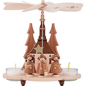 Christmas-Pyramids 1-tier Pyramids 1-Tier Pyramid - Carolers Natural - 19,5 cm / 7.5 inch
