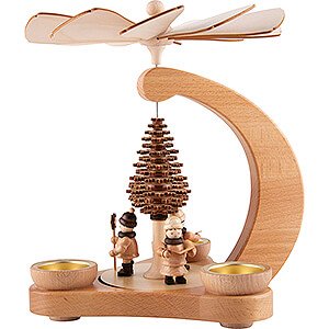Christmas-Pyramids 1-tier Pyramids 1-Tier Pyramid - Carolers with Layered Tree - 25 cm / 9.8 inch