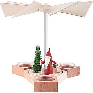 Christmas-Pyramids 1-tier Pyramids 1-Tier Pyramid - Hexagonum Christmas Gnome with Sled - 20 cm / 7.9 inch