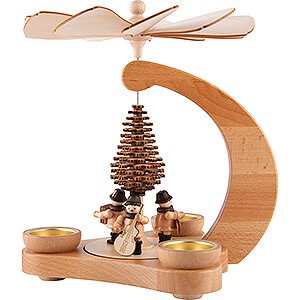 Christmas-Pyramids 1-tier Pyramids 1-Tier Pyramid - Musicians with Layered Tree - 25 cm / 9.8 inch