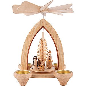Christmas-Pyramids 1-tier Pyramids 1-Tier Pyramid - Nativity - Natural - 26 cm / 10.2 inch