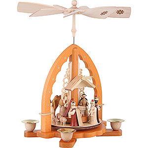 Tier Pyramid Nativity Scene Natural Wood Cm In By Richard Gl Sser