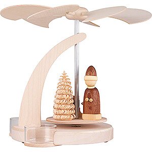 Christmas-Pyramids 1-tier Pyramids 1-Tier Pyramid Santa with Sled Natural - 18 cm / 7.1 inch