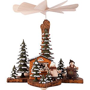 Christmas-Pyramids 1-tier Pyramids 1-Tier Pyramid on Leaf - Walkis in the Winter Forest - 21 cm / 8.3 inch