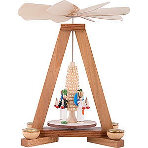 Christmas-Pyramids 1-tier Pyramids 1-Tier Pyramid with Miner and Angel - 23 cm / 9.1 inch