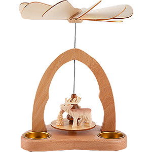 Christmas-Pyramids 1-tier Pyramids 1-Tier Table Pyramid - Stag and Deer - 23 cm / 9.1 inch