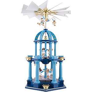 Christmas-Pyramids 2-tier Pyramids 2-Tier Pyramid - Eleven Angels, Colored - 55 cm / 21.7 inch