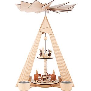 Christmas-Pyramids 2-tier Pyramids 2-Tier Pyramid - Seiffen Village with Carolers - 36 cm / 14.2 inch