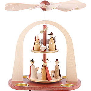 Weihnachtspyramiden 2-stckige Pyramiden 2-stckige Pyramide Christi Geburt - 29 cm