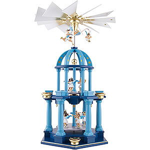 Weihnachtspyramiden 2-stckige Pyramiden 2-stckige Pyramide mit elf Engeln, farbig - 30x55 cm