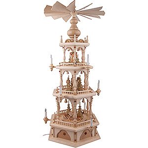 Christmas-Pyramids 3-tier Pyramids 3-Tier Pyramid - Ore Mountain Forest People - 110 cm / 43.3 inch