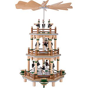 Christmas-Pyramids 3-tier Pyramids 3-Tier Pyramid with Miners Parade - 35 cm / 13.8 inch
