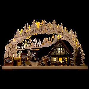 Candle Arches All Candle Arches 3D Candle Arch - 'Setting Up the Christmas Market' - 72x43 cm / 28x17 inch