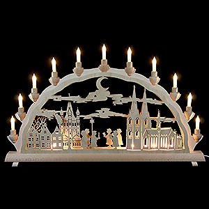 Candle Arches All Candle Arches 3D Double Arch - Cologne Cathedral with Carolers - 68x35 cm / 27.8x13.8 inch