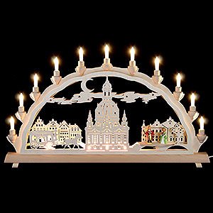 Candle Arches All Candle Arches 3D Double Arch - Dresden's Church of Our Lady with Carriage and Figures - 68x35 cm / 27x14 inch