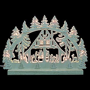 Candle Arches All Candle Arches 3D Double Arch - Forest Hut - 42x30x4,5 cm / 16x12x2 inch