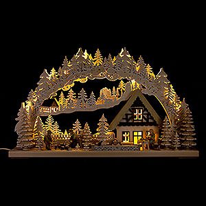 Candle Arches All Candle Arches 3D Double Arch - Lumberjack with White Frost - 72x43 cm / 28x17 inch