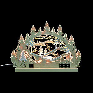 Candle Arches All Candle Arches 3D Double Arch - Winter Countryside - 42x30x4,5 cm / 16x12x2 inch