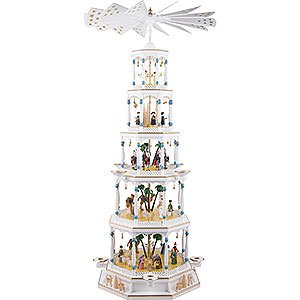 Christmas-Pyramids 5-tier Pyramids 5-Tier Pyramid - Nativity with Musical Mechanism - 123 cm / 48.8 inch
