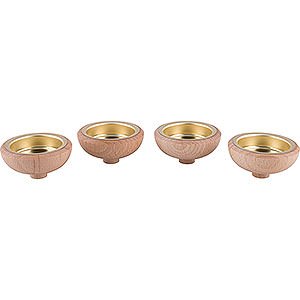 Christmas-Pyramids Accessories & Candles Adaptors for Tea Lights 1.4cm (0.55inch) - Set of Four