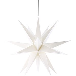 Advent Stars and Moravian Christmas Stars Saico Stars Advents Star for Inside and Outside Use White incl. Lighting - 60 cm / 23.6 inch