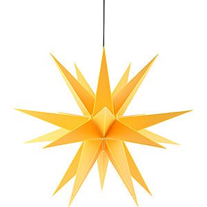 Advent Stars and Moravian Christmas Stars Saico Stars Advents Star for Inside and Outside Use Yellow incl. Lighting - 60 cm / 23.6 inch