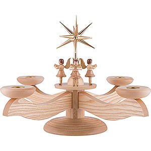 Lichterwelt Kerzenhalter Sonstige Adventsleuchter 4 stehende Engel natur - 26 cm