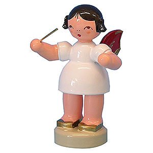 Angels Angels - red wings - small Angel Conductor - Red Wings - Standing - 6 cm / 2,3 inch
