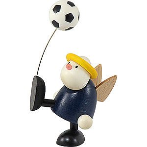 Small Figures & Ornaments Hans & Lotte (Hobler) Angel Hans with Football Balancing - 7 cm / 2.8 inch